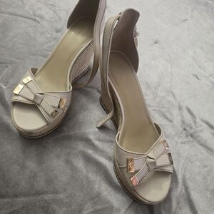 Michael Kors Taupe Wedge Heels